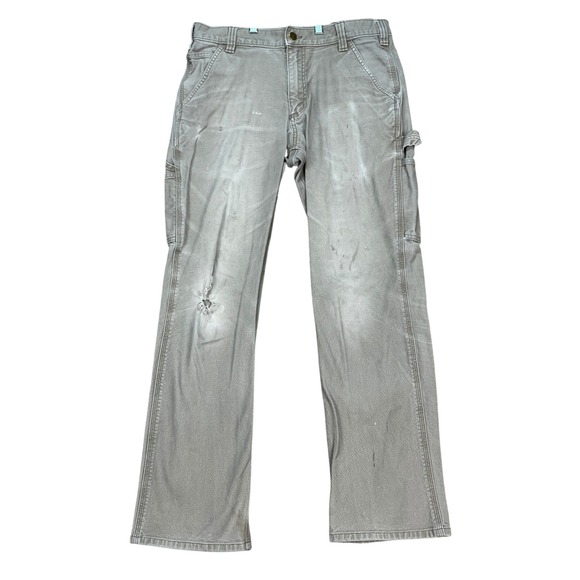 Carhartt Other - Carhartt Rugged Flex Pants Men 33x32 Gray Straight Leg Cargo Relaxed Distressed